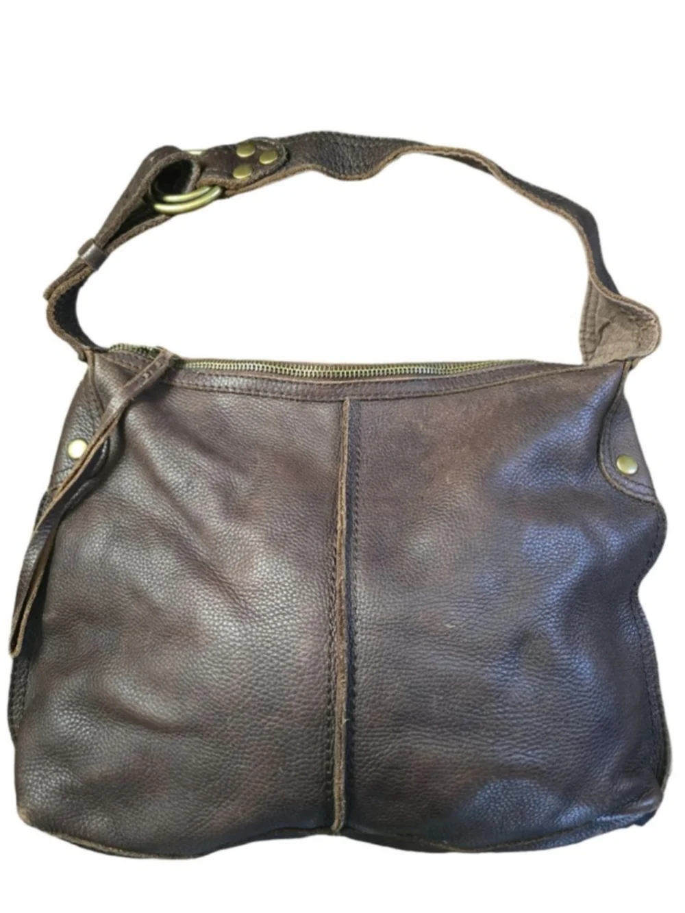 Women's Lucky Brand Brown Leather Shoulder Bag One Size